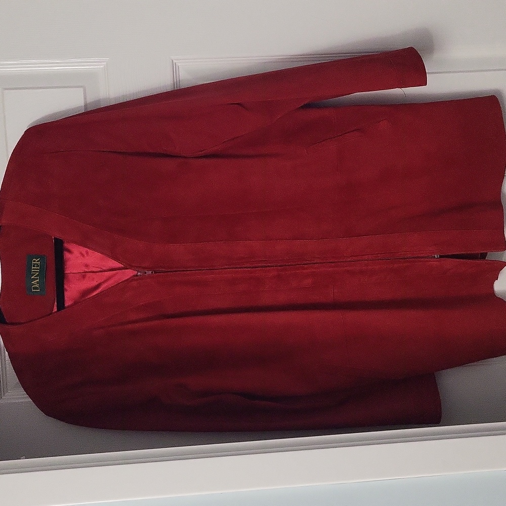 Danier Red Suede Jacket - Picture 12 of 14